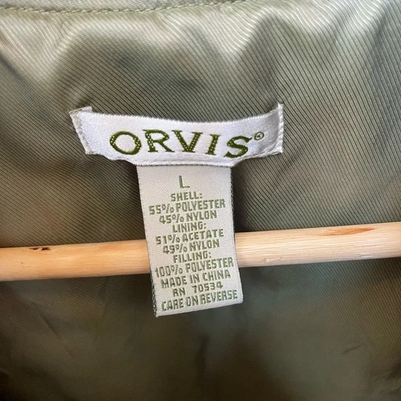 Orvis Green Quilted Vest with Pockets, Women’s size Large - Picture 6 of 7